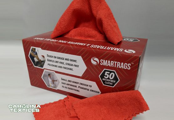 microfiber cleaning rags in a box